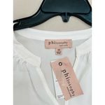 Philosophy Republic Clothing Size XS Ivory Cuffed Short Sleeve Blouse Shirt Photo 7