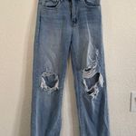 Almost Famous Light Blue Distressed Straight Leg Jeans Photo 0