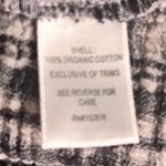 Garnet Hill  Organic Button Up Shirt Cream Black 16 Photo 8