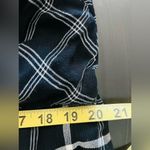 J. Jill Black White Mixed Print Plaid Print Midi Dress Size MED Photo 14