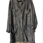 Catherine Malandrino Cathrine Malandrino Indigo shirt dress jacket hooded NWOT Photo 0