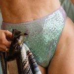 Gianni Bini  x DANNIJO Sequin Iridescent ombre Bikini Bottom Large NWT Photo 1