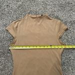 Lulus tan mockneck short cap sleeve bodysuit size M Photo 6
