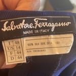 Salvatore Ferragamo Retail $1200 Silk  Navy Silk Blue Women’s Trou Photo 4