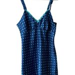 Gilligan & O'Malley Blue Polka Dot Night Gown Slip Adjustable Straps Lace Trim L Size L Photo 11