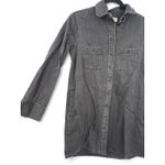Madewell  Black Denim Shirtdress Size XS Colton Wash Gray Pockets Button Down Photo 5