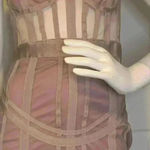 Missguided Misguided Women’s Mesh Bandage Corset Detail Mini Dress stretchy material. Photo 5