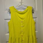 indigo. Rose Lime Green V Neck Sleeveless Button Front Dress size XL Photo 3