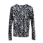 Michael Kors Michael  Silk Blend Print V Neck Button Down Cardigan Size XS Photo 2