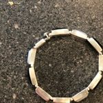 Vintage Sterling silver 925 Bracelet /w genuine Agate stones Black Photo 3