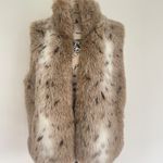 Dress Barn  Vest Faux Fur Sz Large Zip up Mock neck Boho Grunge  Photo 12