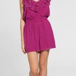 French Connection Sonata Romper 8 NWT Silk Summer Berry Ruffles Dressy Cocktail Photo 1