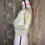 Hollister  White and Yellow Floral Puff Sleeve Crop Top Photo 6
