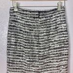 J.Crew Collection Womens 0 Black White Silver Glitter Boucle Pencil Skirt Wool Photo 3