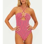 Beach Riot Phoenix Candy Cane Stripe Terry One Piece Size XL Photo 1