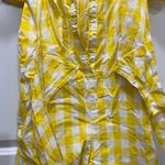 Color Me Courtney Yellow Gingham Keiko Romper Size 2 US $250 Photo 2