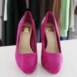 DV by Dolce Vit a Suede Stiletto Platform Pumps With Heel Plate Accent Photo 2