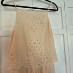 Free People  NWT ivory eyelet lace tiered mini dress size 0 Photo 3