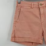 Anthropologie by  Chino Relaxed Fit‎ Shorts Coral Orange Cuffed Women’s Size 26 Photo 3