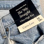 Abercrombie & Fitch Ultra High Rise 90s Straight Jean Criss-Cross Waistband 34 Photo 5