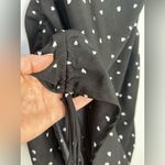 LIONESS  by PRINCESS POLLY Black White Heart Print Ruched Midi Slip Dress XS Photo 10