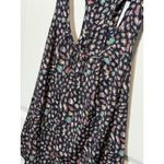 Y2K‎ Multicolor Sleeveless Ruffled Tank Top Blouse Medium Blue Beige Office Work Photo 2