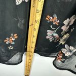 Who What Wear Top Small Black Floral Ruffle Mock Neck Cottagecore Dark Academia Photo 3