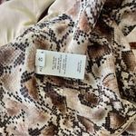 Altuzarra NWT  100% Silk Tan Snakeskin Print Wrap Belted Blouse, Size 40 Photo 3