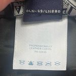 Lands' End VINTAGE Lands’ End 100% Lambskin Black Straight High Rise Leather Pants Size 12 Photo 3