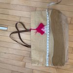 Mud Pie  Woven Jute Tote Beach bag with Tassel detail Photo 10