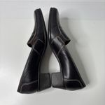 Sesto Meucci Dark Brown Pebbled Leather Square Toe Heels 90s Italy Shoes Chic 6 Photo 4