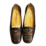 Salvatore Ferragamo  Metallic Brown Leather Gancini Loafers Women 8.5 E Horsebit Photo 0