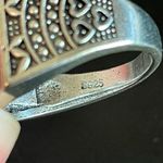 Cute black obsidian S925 silver ring size 8 Photo 7