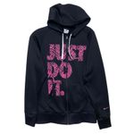 Nike Therma Fit Just Do It Spell Out Pink Black Zip Jacket Hoodie Women S Sporty Photo 1