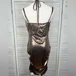 Micas Backless Tie Up Sequin Mini Dress Pure Gold-XL Photo 2
