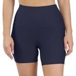 Yogalicious Lux Navy High Waisted Biker Shorts Size Small Photo 0