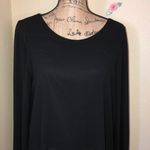 Show Me Your Mumu Jade Sheer Black Blouse Scoop Back Elastic Cuff Sleeves Size M Photo 3