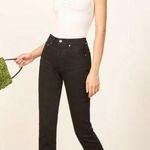 Reformation  Julia Cropped High Rise Cigarette Jeans in Black Photo 0