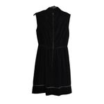 Gay Gibson Black Velvet Mock Neck Corset Lacing Sleeveless Dress Witchy S (est.) Photo 3