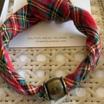 the little fish BOATEAK Heritage Plaid Jewelry Set Earrings and Bracelet Red Photo 3