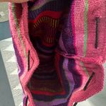 Artesanias Pinzon Women's Woven Drawstring Backpack Rainbow EUC Photo 7