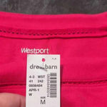 Westport 💛 NWT hot pink shirt and matching floral cardigan Photo 2