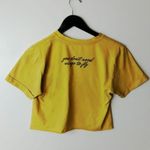 Fifth Sun  Dragonfly Crop Top T Shirt Womens Yellow XS Extra Small Raw Hem Cute Photo 12