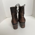 Freebird Cavalier Boots Combat Leather Lace Up Lugged Boho Western Brown Green Size 10 Photo 3