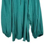 Sugar Lips Alcazar Raglan Sleeve Satin Blouse in Emerald size 3X Long Sleeve NWT Photo 5