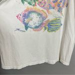 Vintage Oversized Tee Fish Print Watercolor Pastel Short Sleeve T Photo 9