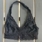 Aerie Black Lace Halter Bralette Photo 3