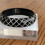 Wood Chunky Bangle Retro Bracelet Geometric Design With Flaw Summer Vacation Black Photo 0