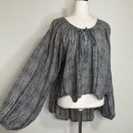 One Teaspoon Bohemian Black Tan Oversized Peasant Top Photo 1