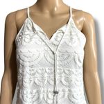 Lila Rose Lily Rose Womens Lace A Line Dress Mini Length V Neck Halter Top White Small Photo 5